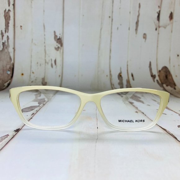 Michael Kors Rectangular Ivory Silver Eyeglasses Frames NWOT - Picture 2 of 12